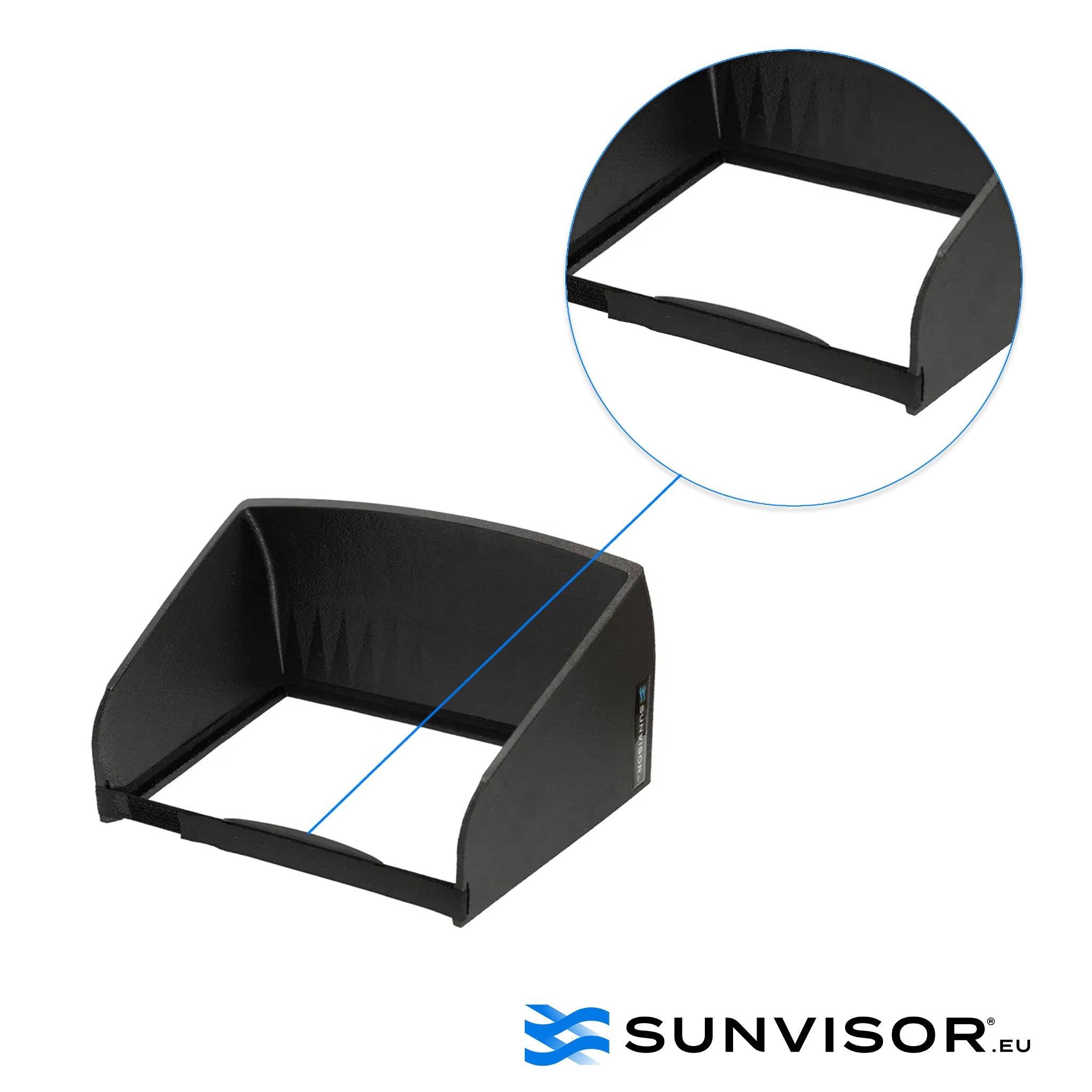 Bottom view of the Sunvisor Raymarine Element 12, illustrating its secure mounting design and durable ABS plastic material.